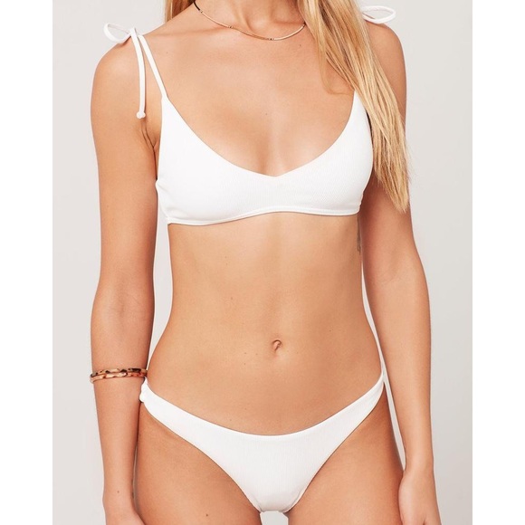 l*space Other - L*Space Daisy Bikini Top White NWT